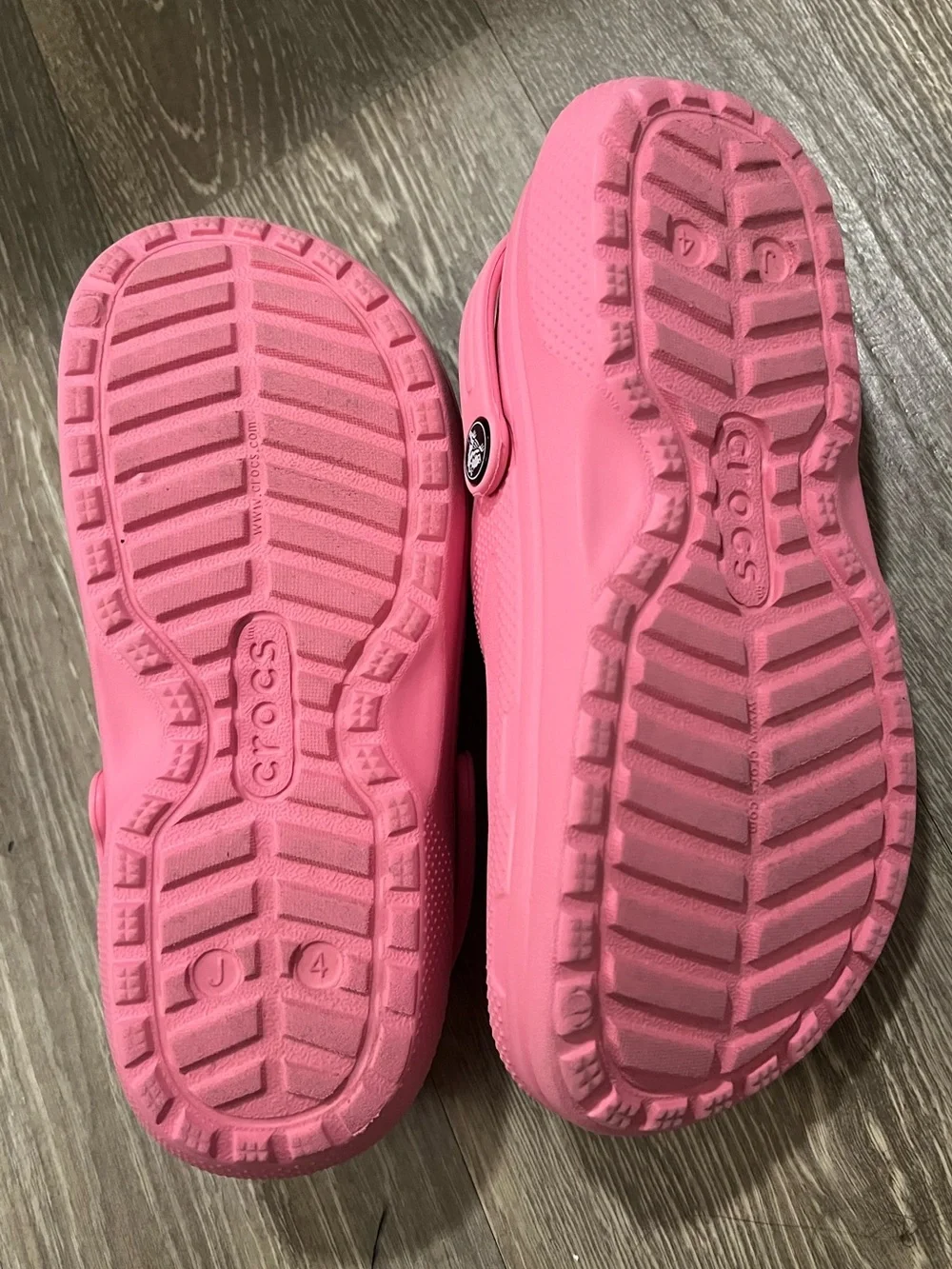 Crocs Pink Clog Shoes with Jibbitz Charms Slip On